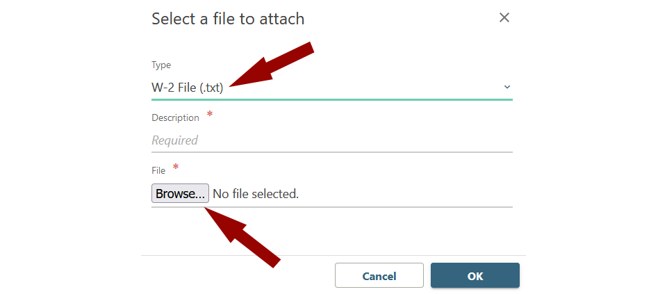 Select a file to attach