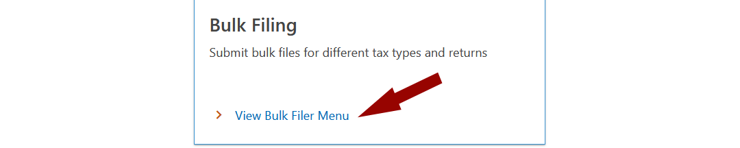 View Bulk Filer Menu