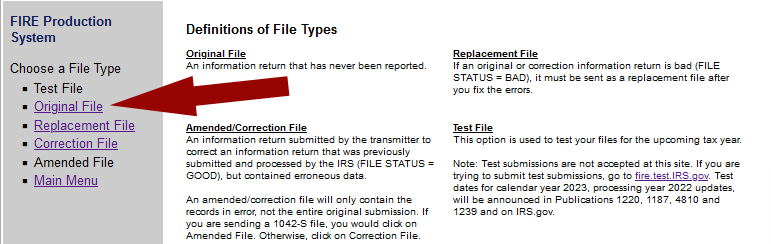 Select File Type